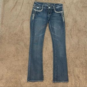 L.A. IDOL | Studded Bootcut Jeans